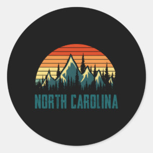 North Carolina Mountains Natature Hiking Stil Runt Klistermärke