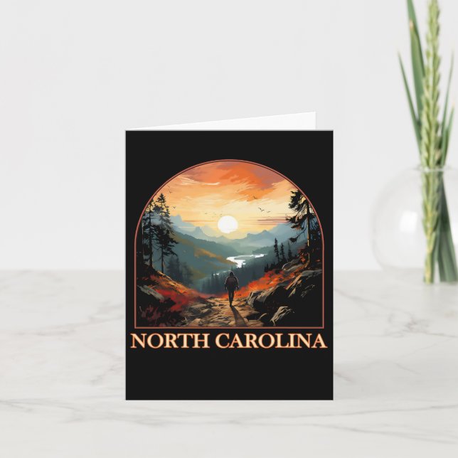North Carolina Nc Hiking Mountain State Pride Kort (Framsida)