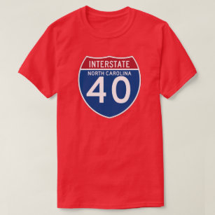 North Carolina NC I-40 skyddar den Interstate T-shirt