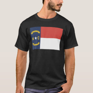 North Carolina NC statlig flagga USA T Shirt