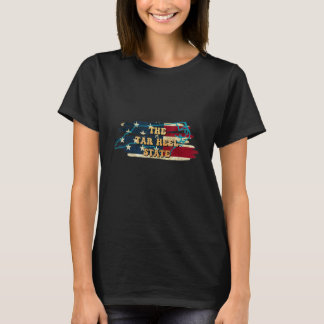 North Carolina Nc Us Flagga Motto T Shirt
