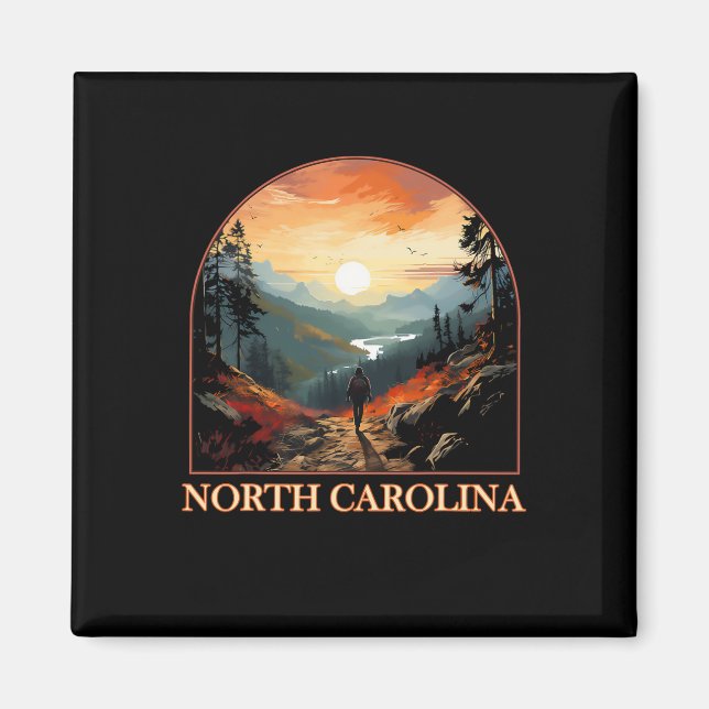 North Carolina Nc Vandring Berg Stat Stolt  Magnet (Framsidan)