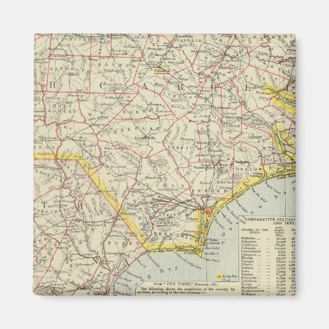 North Carolina och South Carolina 2 Magnet (Framsidan)