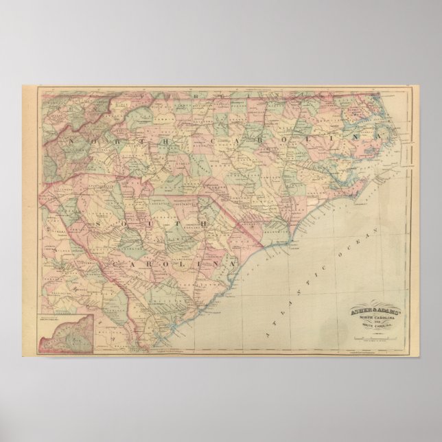 North Carolina och South Carolina Poster (Framsidan)