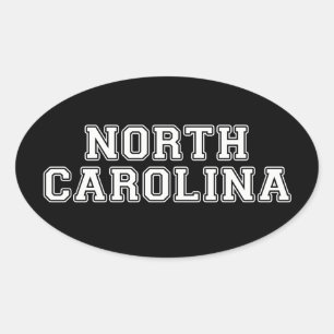 North Carolina Ovalt Klistermärke