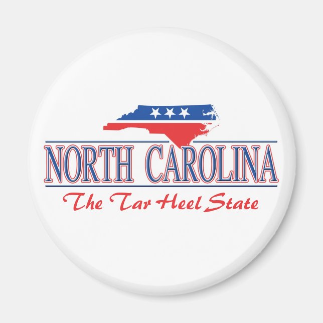 North Carolina Patriotic Magnets Magnet (Framsidan)
