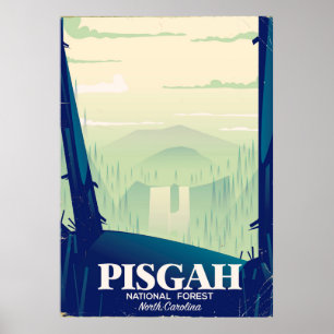 North Carolina Pisgah-affisch för nationalparksres Poster