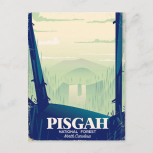 North Carolina Pisgah-affisch för nationalparksres Vykort