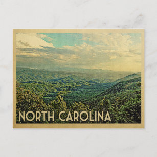 North Carolina Postcard Mountains Vintage resor Vykort
