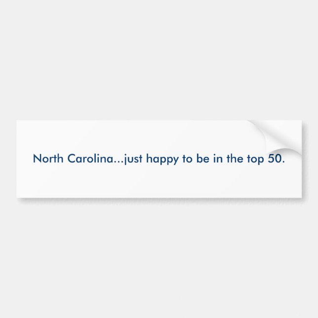 North Carolina… precis lycklig som är i de bästa Bildekal (Framsidan)