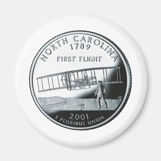 North Carolina Quarter Magnet (Framsidan)