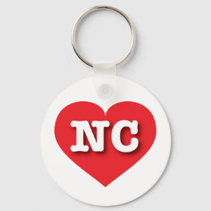North Carolina Red Heart - I kärlek NC Nyckelring