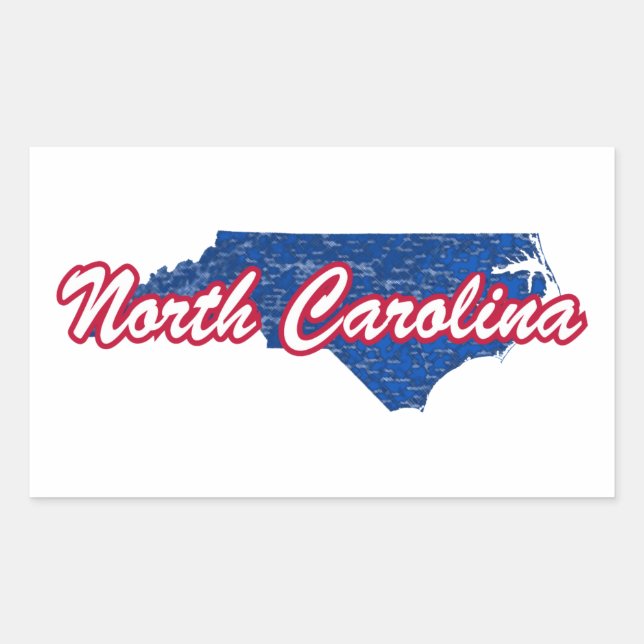 North Carolina Rektangulärt Klistermärke (Framsida)