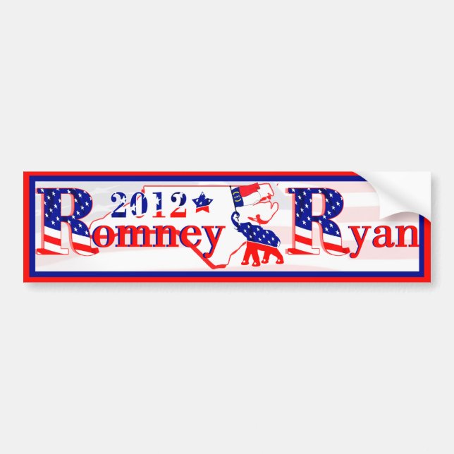 North Carolina Romney och Ryan bildekal 2012 (Framsidan)