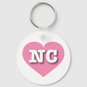 North Carolina Rosa Heart - I kärlek NC Nyckelring