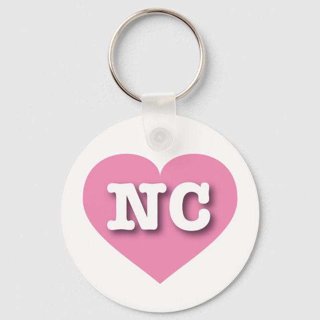 North Carolina Rosa Heart - I kärlek NC Nyckelring (Framsida)