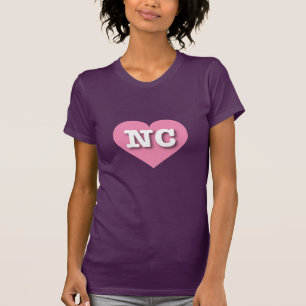 North Carolina Rosa Heart - I kärlek NC Tee