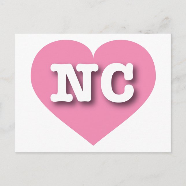 North Carolina Rosa Heart - I kärlek NC Vykort (Framsida)