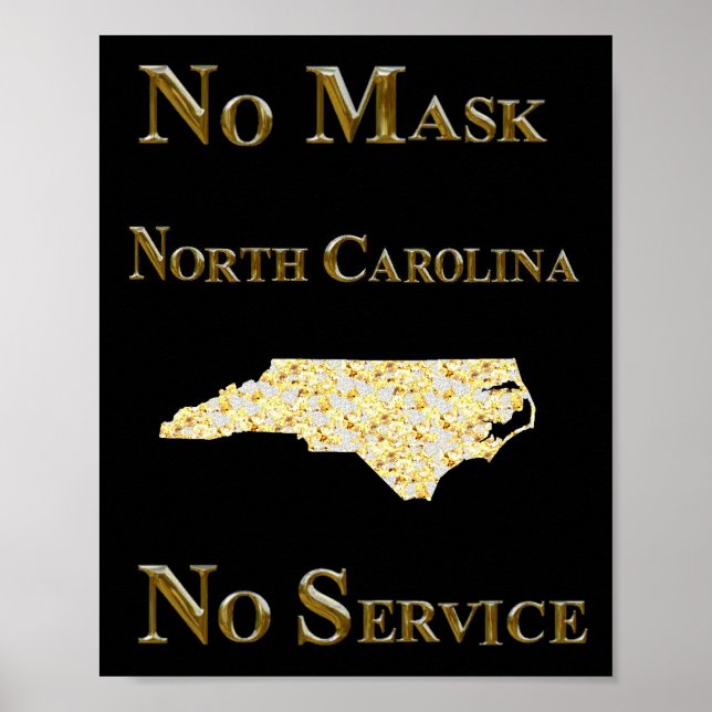 NORTH CAROLINA SOCIAL AVSTÅND POSTER (Framsidan)