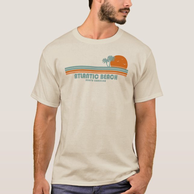 North Carolina Sol Handflatan Träd T Shirt (Framsida)