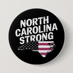 North Carolina Stark Med NC State Och USA Flagga Knapp
