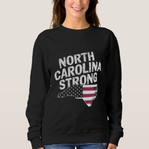 North Carolina Stark Med NC State Och USA Flagga T Shirt