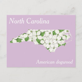 North Carolina State Flower Collage Karta Vykort