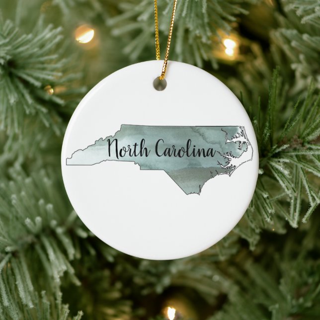 North Carolina State Illustration Ornament (Träd)