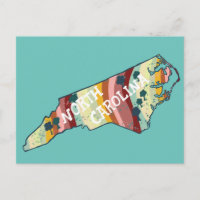 North Carolina State Karta beskrev feta färgämnen