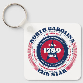 North Carolina State Keychain Nyckelring