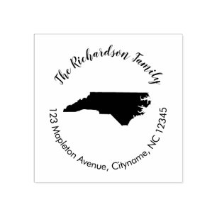 North Carolina State returadress gummi frimärke Stämpel