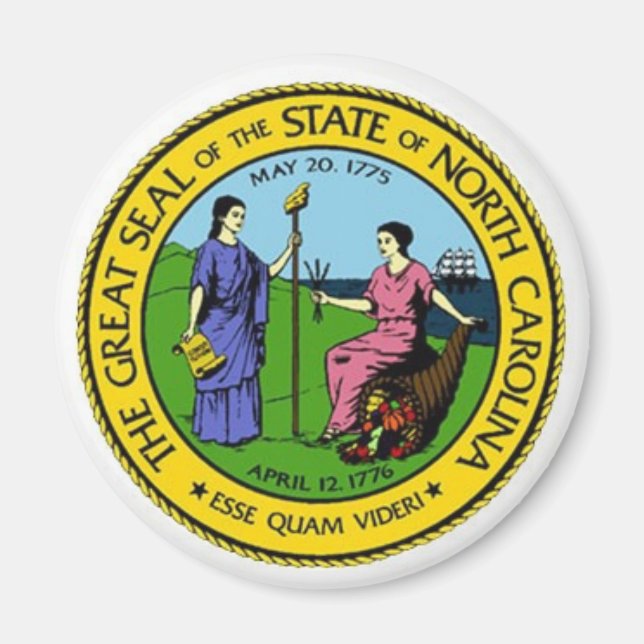 North Carolina State Seal Magnet (Framsidan)
