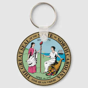 North Carolina State Seal Nyckelring