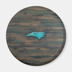 North Carolina State Shape Teal Magnet