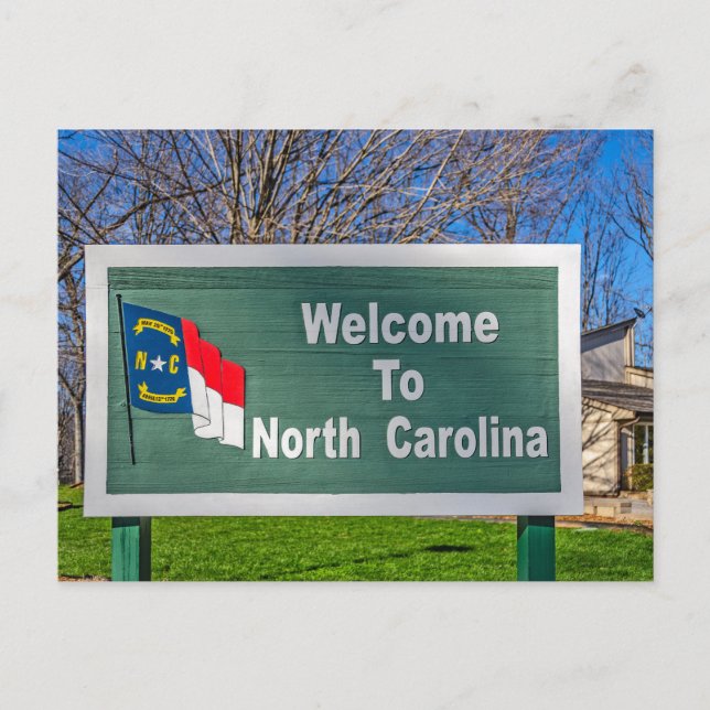 North Carolina State Sign Vykort (Framsida)