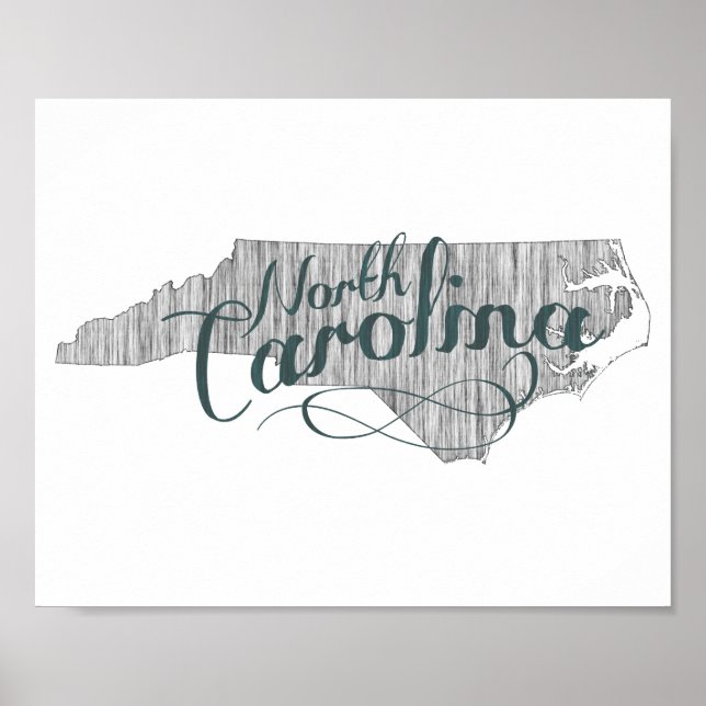 North Carolina State Typography Poster (Framsidan)