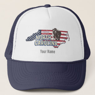 North Carolina State United Stater Karta USA Vinta Keps