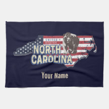 North Carolina State United Stater Karta USA Vinta
