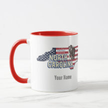 North Carolina State United Stater Karta USA Vinta