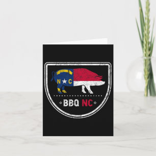 North Carolina Statlig flagga Bbq Nc Kort
