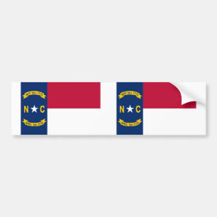 North Carolina statlig flagga Bildekal