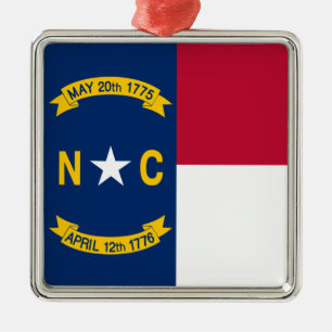 North Carolina Statlig flagga Ceramic Ornament