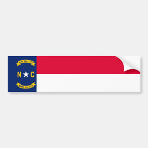North Carolina Statlig flagga Design Bildekal