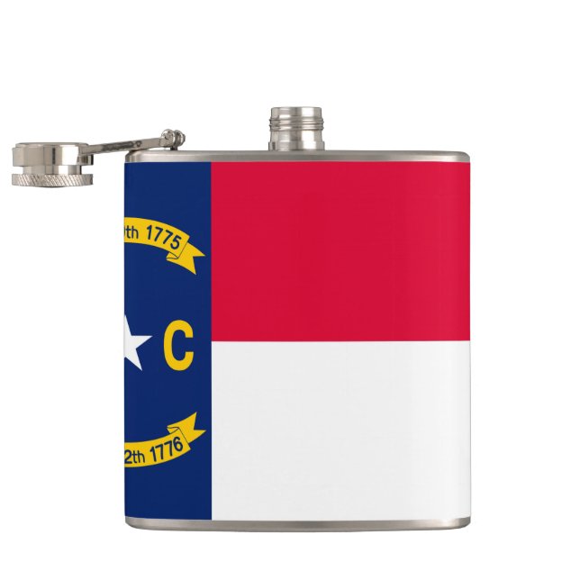 North Carolina Statlig flagga Design Fickplunta (Öppnad)