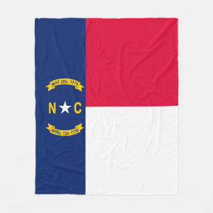 North Carolina Statlig flagga Design Fleecefilt