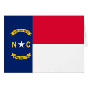North Carolina Statlig flagga Design Hälsningskort