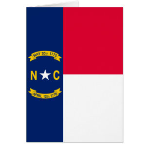 North Carolina Statlig flagga Design Hälsningskort
