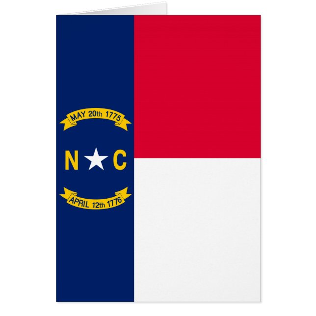 North Carolina Statlig flagga Design Hälsningskort (Framsidan)