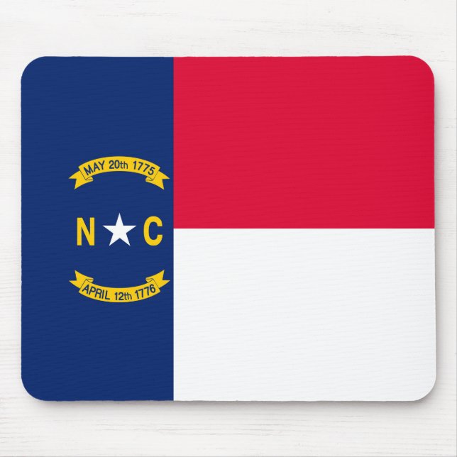 North Carolina Statlig flagga Design Musmatta (Framsidan)