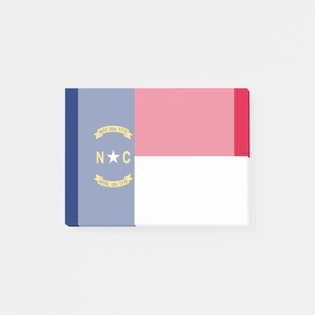 North Carolina Statlig flagga Design Post-it Block (Framsida)